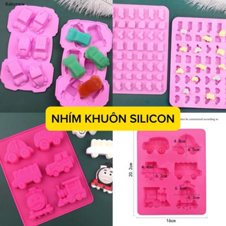  NHÍM KHUÔN SILICON 6 XE Ô TÔ LÀM BÁNH SOCOLA RAU RÂU PUDDING TOPPING TRÀ SỮA 