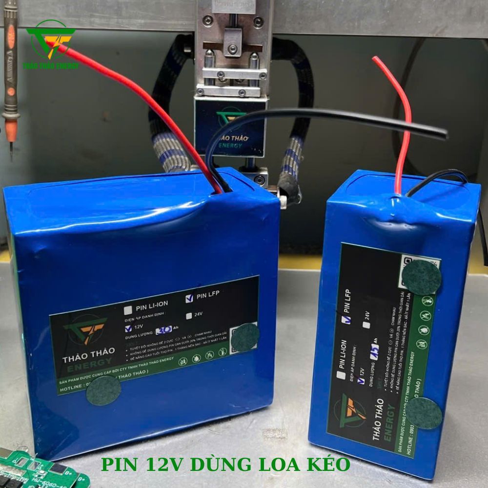 (PIN LOA KÉO, LOA KARAOKE) Bình LFP 12V thay thế ắc quy, pin rất BỀN BỈ và AN TOÀN, dây tải AWG