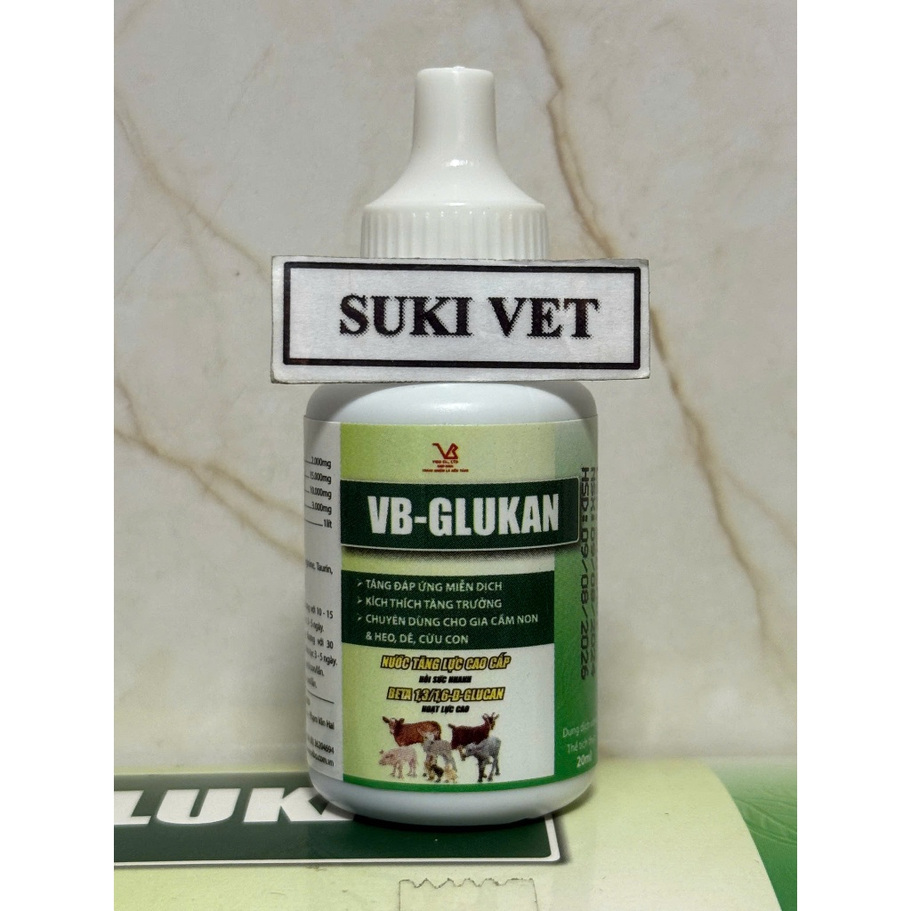 VB-GLUKAN - [ 20ml ] - THỰC PHẨM TĂNG CƯỜNG MIỄN DỊCH, BẢO VỆ GAN THẬN CHO GIA SÚC VÀ GIA CẦM