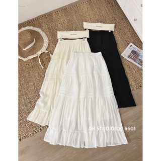  Chân Váy Tầm Ý Dáng Dài Xòe Kiểu Mix Ren Xinh Xắn Có Lót Thời Trang - Nhím Xù Shop 
