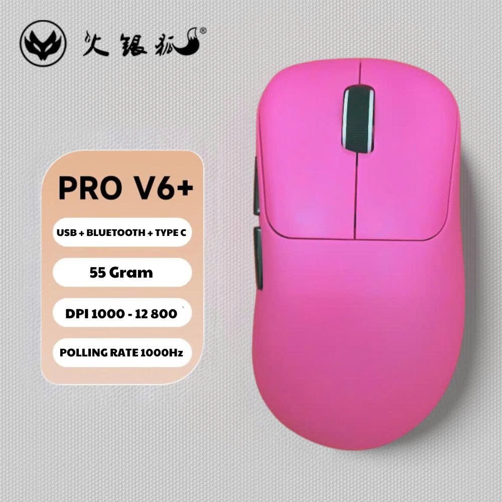 Chuột gaming không dây ATAS V6 PRO - 3 mode - Pin 500mAh - Có app - DPI 12800 - Siêu nhẹ | BigBuy360 - bigbuy360.vn