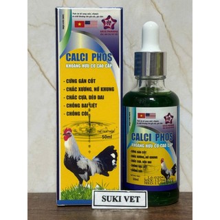 CALCI PHOS - [ 50ml ] - THỰC PHẨM BỔ SUNG KHOÁNG HỮU CƠ, CANXI, VITAMIN CHO GÀ