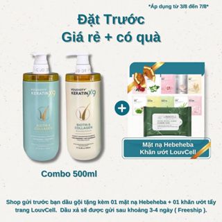 Cặp dầu gội xả Keratin X9 Dầu gội Voudioty Keratin X9 Biotin & Collagen.