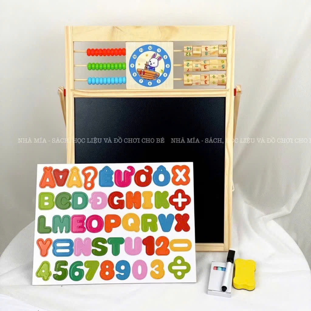 Bảng Nam Châm Education Board 2 Mặt Cho Bé Kích Thước Lớn Giúp Bé Học Chữ Và Số PTLUXURY