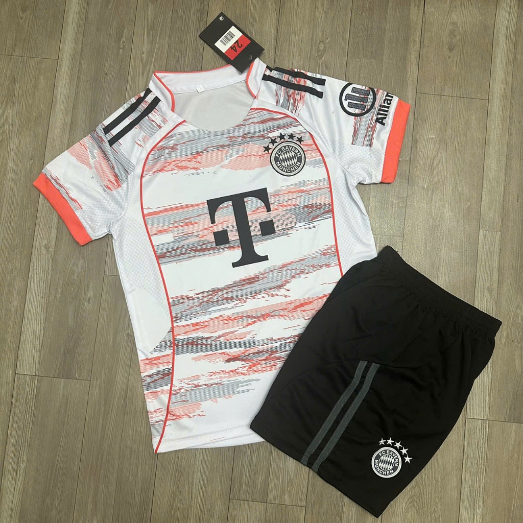Bộ Quần Áo Bóng Đá Trẻ Em CLB Bayer Sân Khách - Bộ Đồ Bóng Đá Trẻ Em Bayer Sân Khách