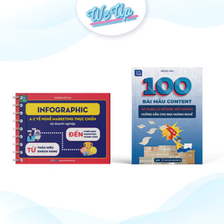 Combo 2 sách: Infographic A-Z về nghề Marketing thực chiến và 100 Bài mẫu content áp dụng là nổ đơn