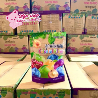  COMBO 4GÓI Kẹo ô mai xí muội  1.6kg  Colorful Plum chữ Thái MIX 5 vị - Gói 408gr   date mới 11 2025   