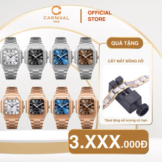 Đồng hồ nam Carnival 8169G mặt vuông sang trọng,máy Automatic Japan