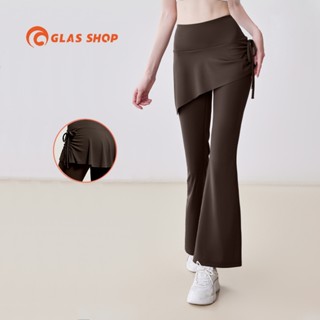 Quần Tập Gym Yoga Pilates Nữ Ống Loe Kiểu Váy GLASSHOP Quần Legging Cạp Cao Nâng Mông Tôn Dáng - GL139