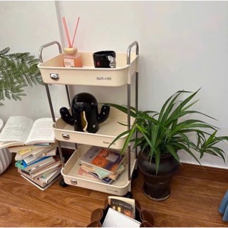 Kệ đựng đồ đa năng gấu Sunmix khay nhựa cao cấp , kệ đựng đồ nhà bếp có bánh xe di chuyển(v)