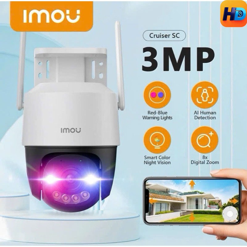 Camera Wifi ngoài trời Xoay 360 Imou IPC-K7FP-3H0WE (Cruiser SC 3MP)