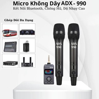 Micro Không Dây Karaoke ADX - 990, Bluetooth, Hát Hay, Chống Hú Rít, Dùng Cho Ô Tô, Loa Kéo, Amply..