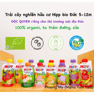  Date 5,9 2026 Trái cây Hoa quả nghiền sữa chua Hipp nội địa Đức cho bé 5,6m 5-6 tháng dị ứng đạm bò không chứa sữa 