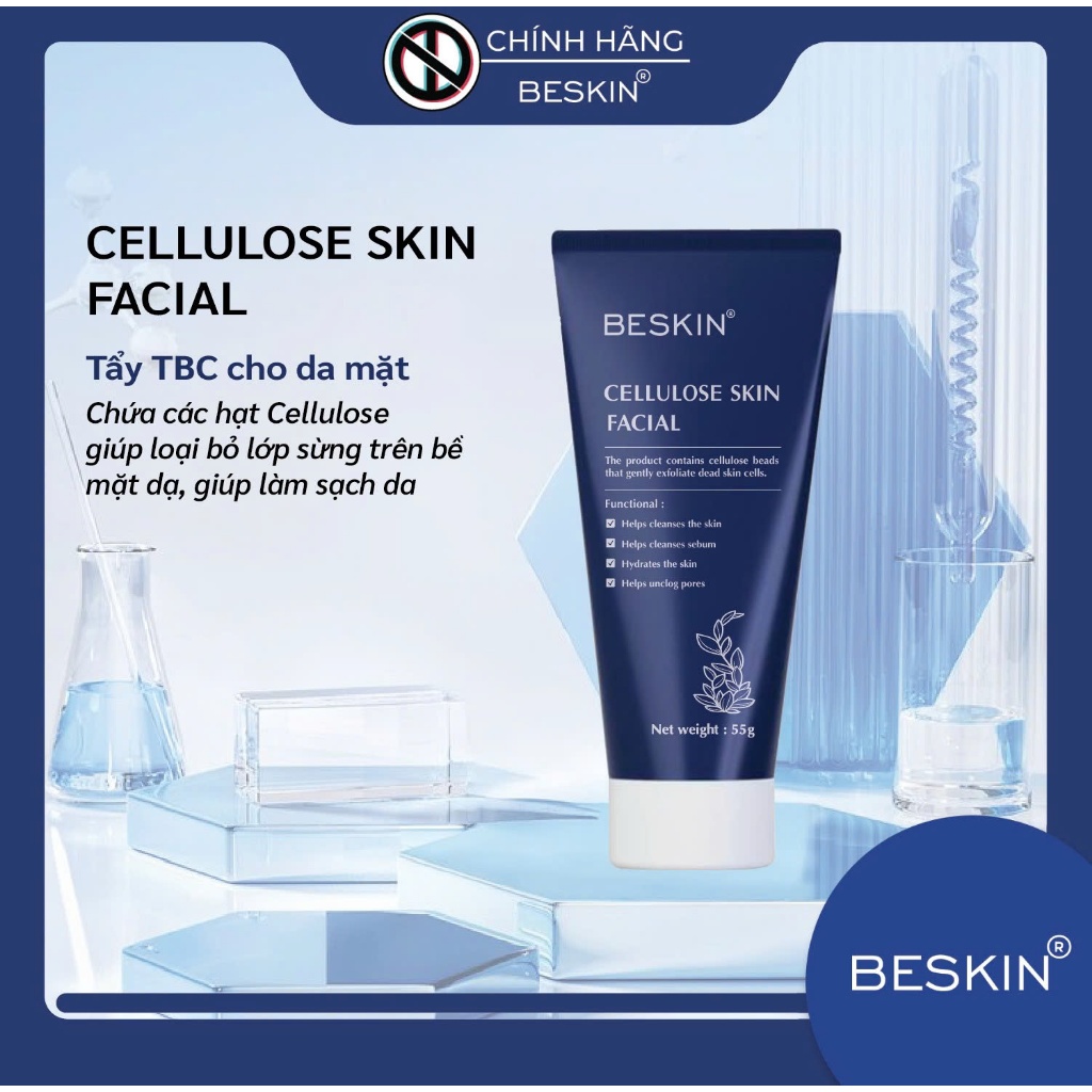 TẨY TẾ BÀO CHẾT CƠ HỌC CHO DA MẶT "CELLULOSE DETOX SKIN" - Thương Hiệu: Beskin
