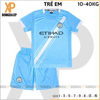 Áo Đá Bóng Trẻ Em Manchester City Biển 2025, Đồ Đá Banh Trẻ Em Vải Thun Lạnh Cao Cấp