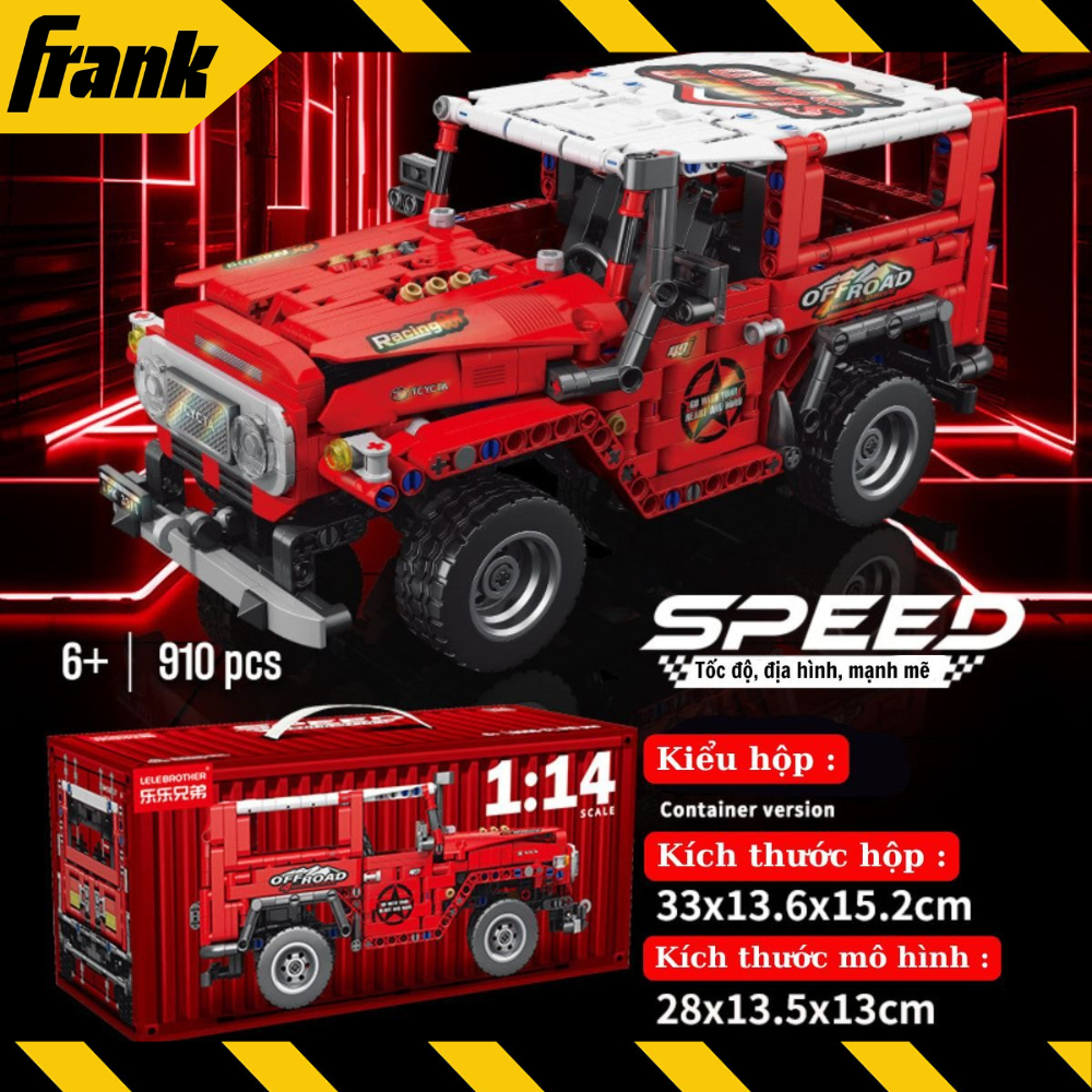 [Xe kèm động cơ] Đồ chơi mô hình lắp ráp siêu xe Lambo ô tô Off-Road lắp ghép chính hãng LeleBrother