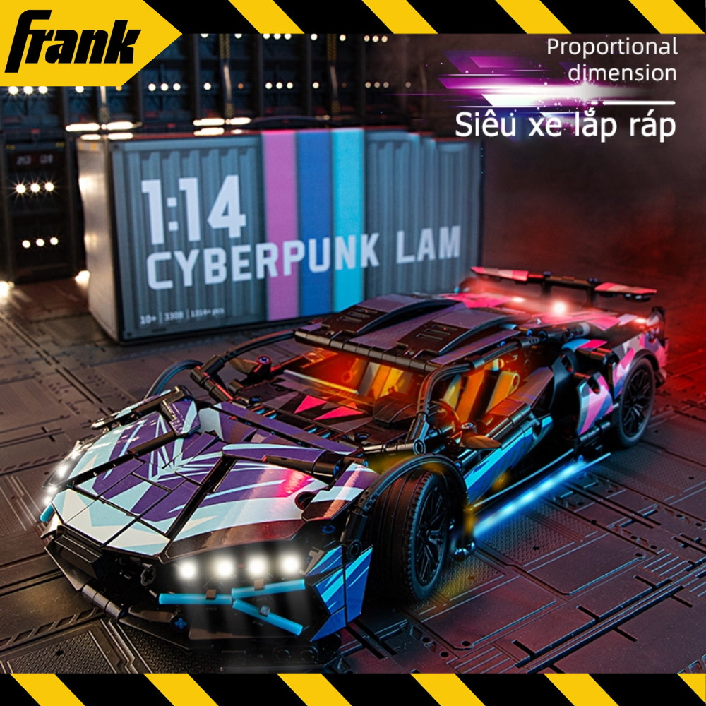 Mô hình lắp ráp siêu xe Ô tô Lambo Cyberpunk Lam tỉ lệ 1:14