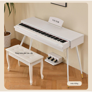 Đàn Piano Điện VICTOR VT07- 88 Phím - Full Phụ Kiện, Tặng Thêm Tai Nghe Miếng Dán Phím Và Khóa Học Online Trọn Đời