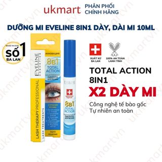 Dưỡng Mi Eveline 8in1 Chính Hãng - Chuốt Mi Dày Và Dài Chắc Khoẻ, Mọc Siêu Nhanh 10ml