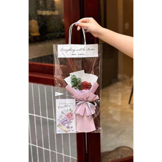  Sỉ Set 10 Bó Hoa 1 Bông Kèm Túi Thiệp  Gói Giấy Xốp Hàn K Nhăn  Thành Phẩm Bó Hoa Hồng Sáp Nhũ 1b Giá Rẻ 