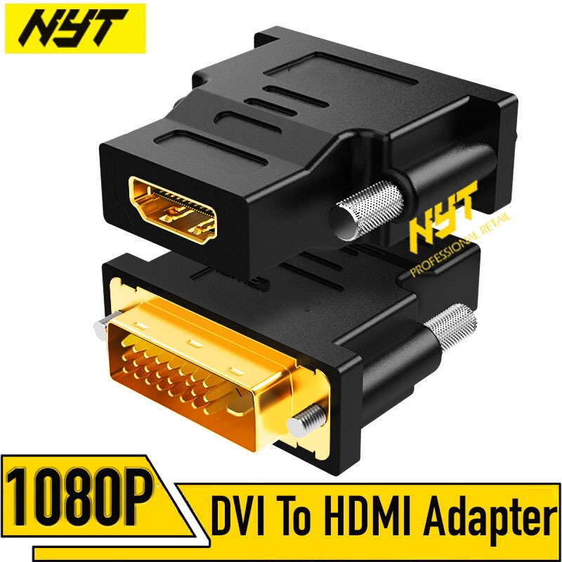 HDMI To DVI Adapter Gold Plated Loại Tốt Hỗ Trợ Full HD 1080P