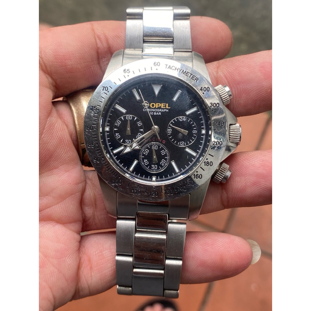 đồng hồ ai nhật thương hiệu OPEL của nhật chạy máy pin chronograph size 42mm dành cho nam
