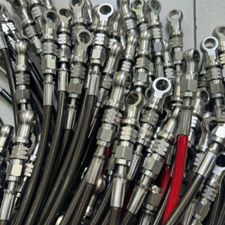 Dây dầu hiệu Hel / Tag real / Đầu alapter inox ( Dây dài 90cm ) ( Bảo hành 12 tháng xì dầu đổi mới )