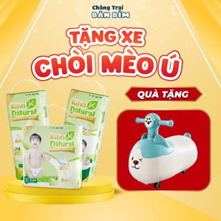 [TẶNG XE CHÒI MÈO Ú] COMBO 3 BỊCH Tã Bỉm KITIN NATURAL thương hiệu Việt - Bỉm hè mỏng thoáng thấm hút 1200ml