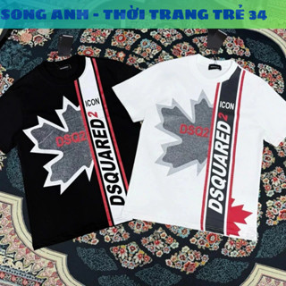 Áo Thun Nam Nữ Boy Phố DSQUARED2 In Lá Phong Kim Tuyến Siêu Chất Cổ Tròn Tay Ngắn Chất Cottton Premium Cao Cấp