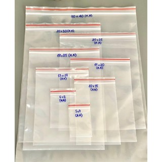 500gr túi zip chỉ đỏ nhiều size(Hàng có sẵn)