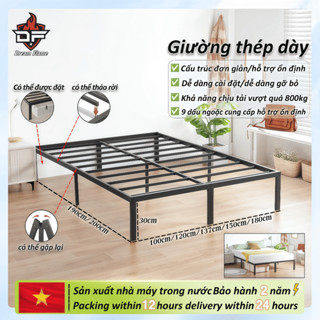 Khung giường sắt Giường sắt rèn Khung Giường thép nặng Gia cố và làm dày1m2/1m4/1m6/1m8Nhiều kích cỡ