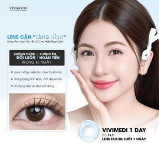 Kính áp tròng VIVIMOON LENS trong suốt cận 1 ngày khóa ẩm Vivimedi 1 Day (Giá 01 bên mắt, Giá 01 chiếc)