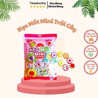 Gói 50 Chiếc Kẹo Mút MINI RISEN Vị Trái Cây Chua Ngọt Cho Bé Ăn Vặt Siêu Ngon