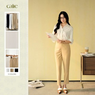 Quần ống đứng CALIE dáng lửng cạp cao tôn dáng QD024