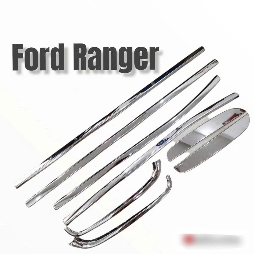 Nẹp chân kinh Ford Ranger 2016 2017 2018 chất liệu INOX xịn ốp viền cửa FORD
