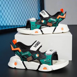 Giày Sandal Bé Trai Phong Cách Robot Siêu Nhân Anime – Đế PVC Mềm Chống Trượt, Quai Dán Chắc Chắn, Size cho bé 30-39