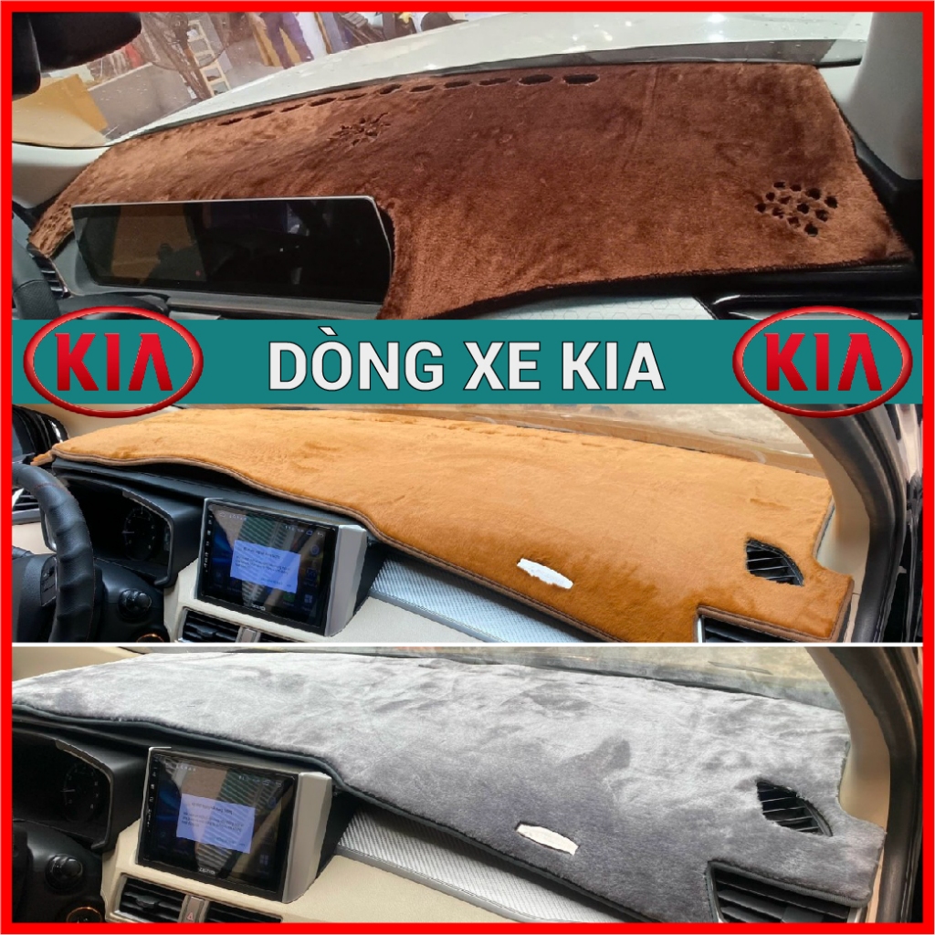 Thảm Taplo nhung lông cừu xe KIA CARENS, CARNIVAL, CERATO, SORENTO, MORNING, SEDONA, K5, K3, K7, SPORTAGE, SOLUTO