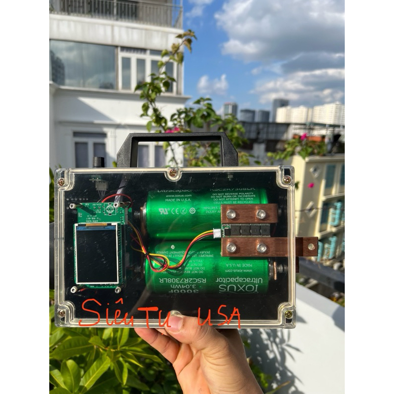 máy hàn cell pin siêu tụ mini 12-24V