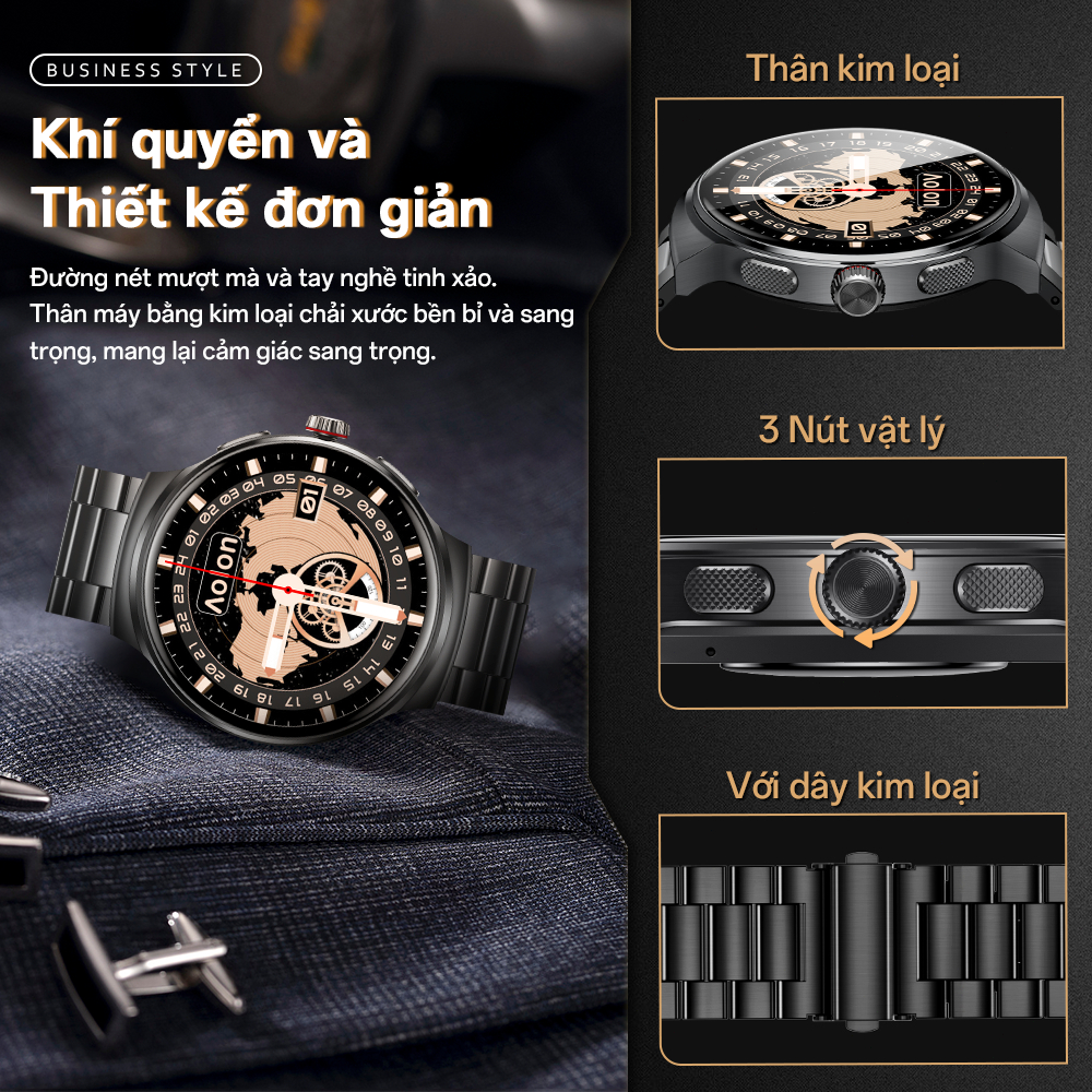 [Bán Chạy] AOLON Prime 3 Đồng hồ thông minh AMOLED | Theo dõi thể thao & sức khỏe Đếm giờ | IP68 | Phong cách công sở | BigBuy360 - bigbuy360.vn