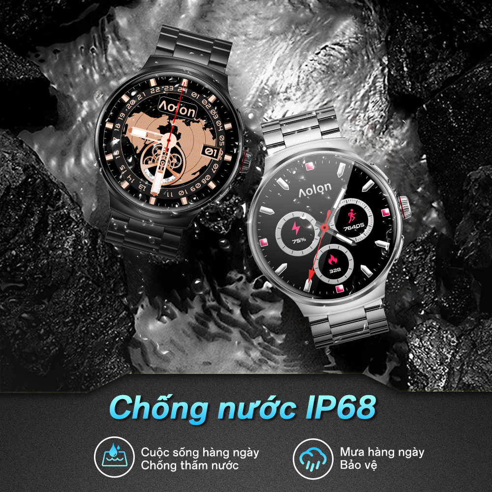 [Bán Chạy] AOLON Prime 3 Đồng hồ thông minh AMOLED | Theo dõi thể thao & sức khỏe Đếm giờ | IP68 | Phong cách công sở | BigBuy360 - bigbuy360.vn