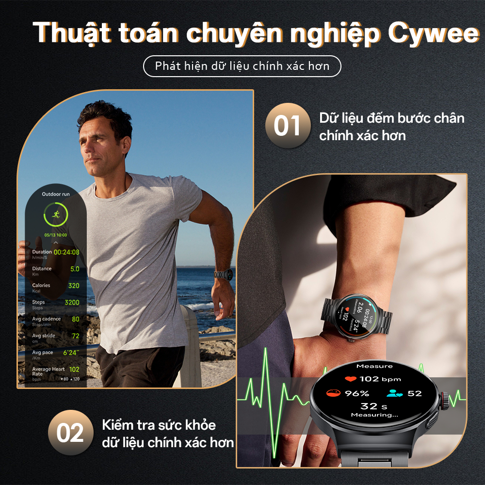 [Bán Chạy] AOLON Prime 3 Đồng hồ thông minh AMOLED | Theo dõi thể thao & sức khỏe Đếm giờ | IP68 | Phong cách công sở | BigBuy360 - bigbuy360.vn