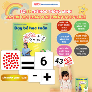  Bộ 59 Thẻ Học Thông Minh Dạy Trẻ Học Toán Glenn Doman - Phát Triển Tư Duy Logic Cho Bé Từ 0-6 Tuổi 