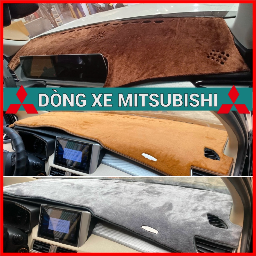 Thảm Taplo nhung lông cừu xe MITSUBISHI ATTRAGE, XFORCE, OUTLANDER, PAJERO
