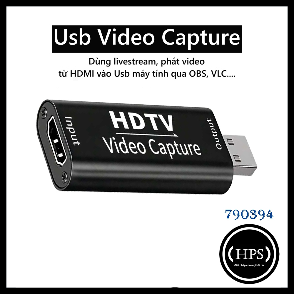Type c, Usb video capture cho laptop, Táo - dùng lưu video, live stream, test camera - HPS
