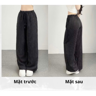 quần kẻ caro , quần kẻ sọc ống rộng nữ có đủ size dáng rộng ống suông cạp chun co dãn