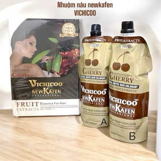  Nhuộm đen Newkafen VICHICOO Nhuộm đen không dính da đầu Nhuộm nâu tóc nhuộm nâu Newkafen VICHICOO 
