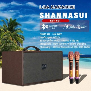  Loa Kéo Karaoke Công Suất Lớn 420w Xách Tay SANNASUI K-30 | Loa Kéo Bluetooth 2 Bass 1 Trung 1 trep Tặng Kèm 2 Micro BH1 