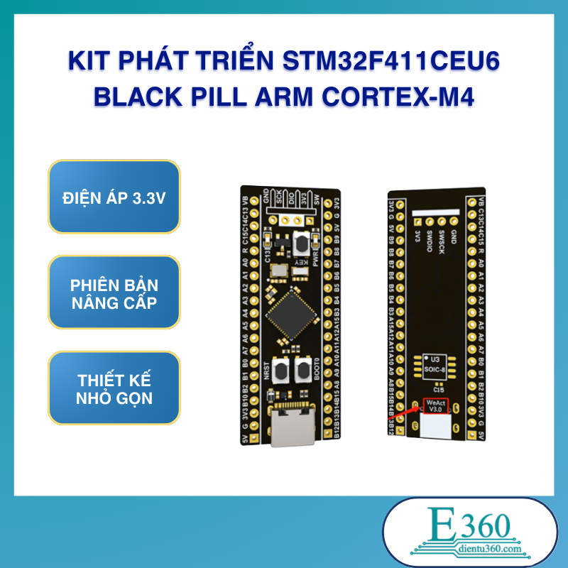 Kit Phát Triển STM32F411CEU6 BLACK PILL ARM CORTEX-M4