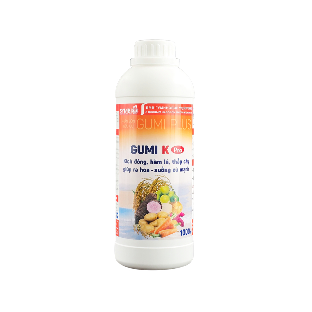 Phân bón hữu cơ Gumi Plus - Gumi K Pro - Hãm lá, thấp cây, ngắn lóng, phân hóa đòng, tạo mầm hoa, xuống củ mạnh