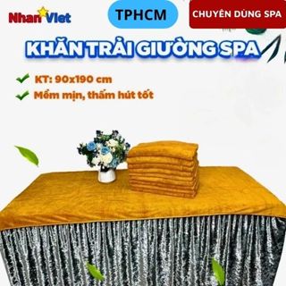 KHĂN TRẢI GIƯỜNG SPA 90x190 dùng trải phủ giường nối mi, phun xăm, gội đầu, masage mềm mịn, không đổ lông
